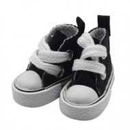 Обувь для куклы "Кукольные кеды", длина 3,5 см, черные